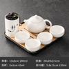 Purple Clay Ceramic Kung Fu Tea Set Home Teapot Set with Portable Tea Tray and Tea Caddy