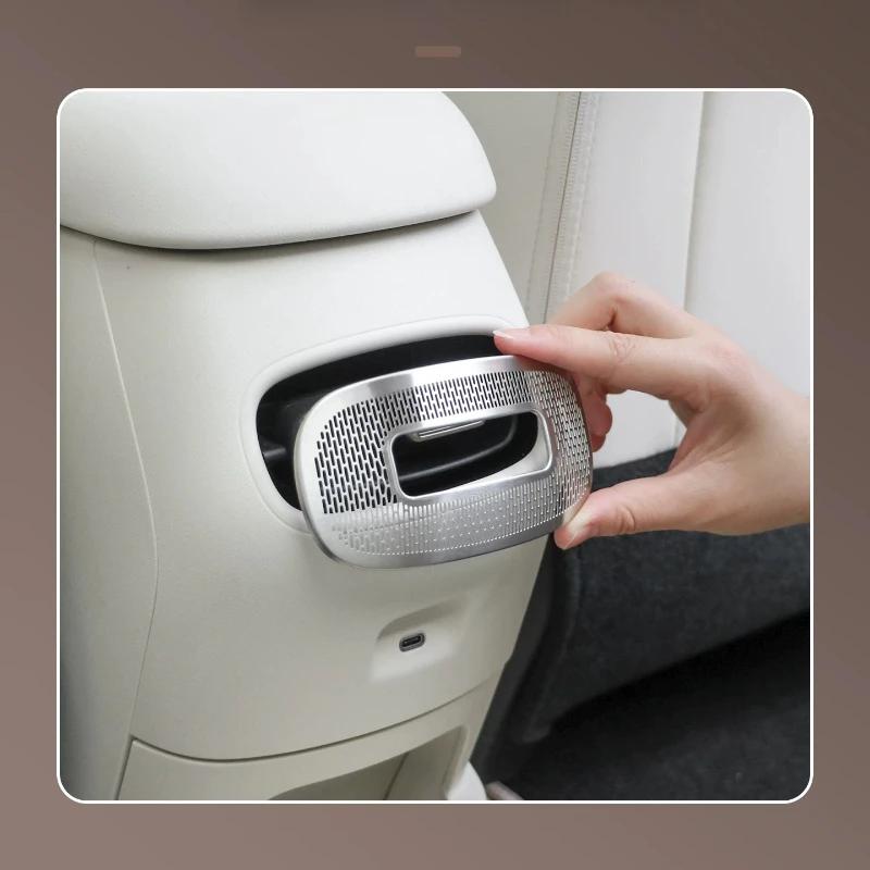For GWM Ora 5 2026 Interior A Pillar Speaker Cover Trim Luxury Metal Look Tweeter Decoration Silver Titanium Car Styling