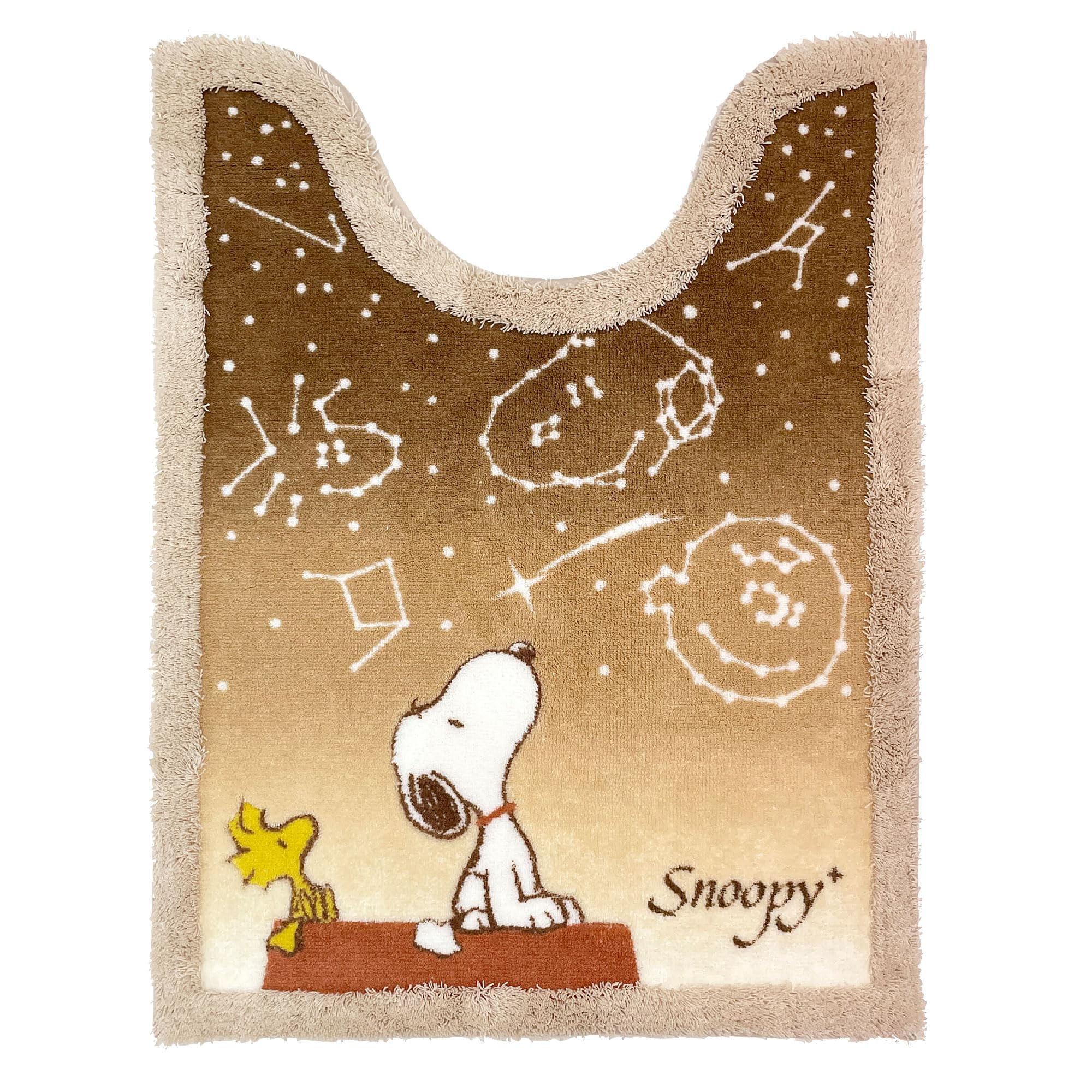

Senko Snoopy Starry Sky Snoopy Toilet 80 x 60 Character Animal Snoopy 34366 Mat, Long, Approx. cm, Brown, Design,