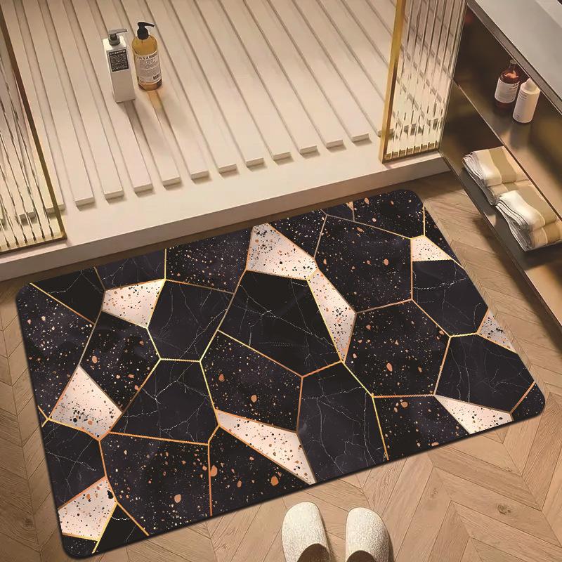 Diatom Mud Floor Mat Bathroom Water-absorbing Quick-drying Floor Mat Entrance Wear-resistant and Easy-to-take-care Door Mat