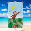 Quick Dry Beach Towel Curious George Pattern, Lightweight Absorbent Towel for Pool Beach Vacation Use