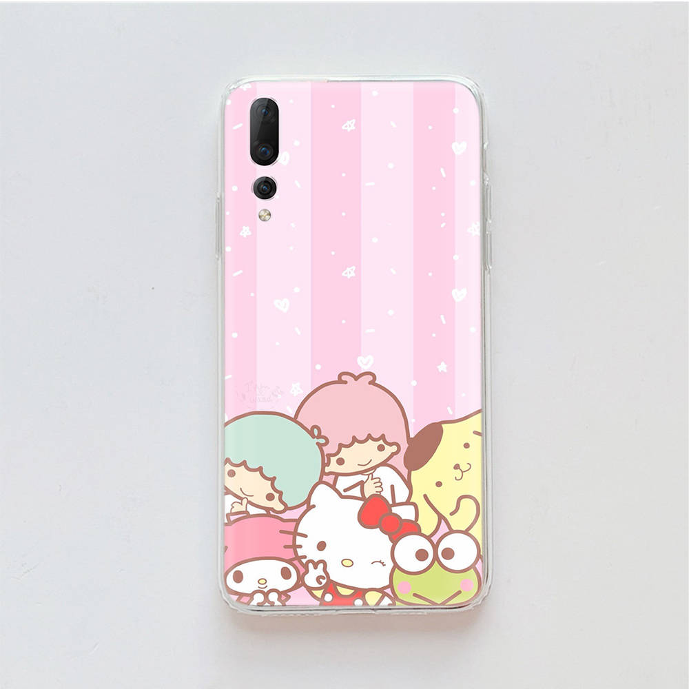 Transparent Case for Samsung A04 A14 A23 M33 M53 Realme 10 9 C35 C55 VIVO X80 Infinix Hot 30 Note 11 Tecno Spark 8P Pro L-7 Sanrio Characters