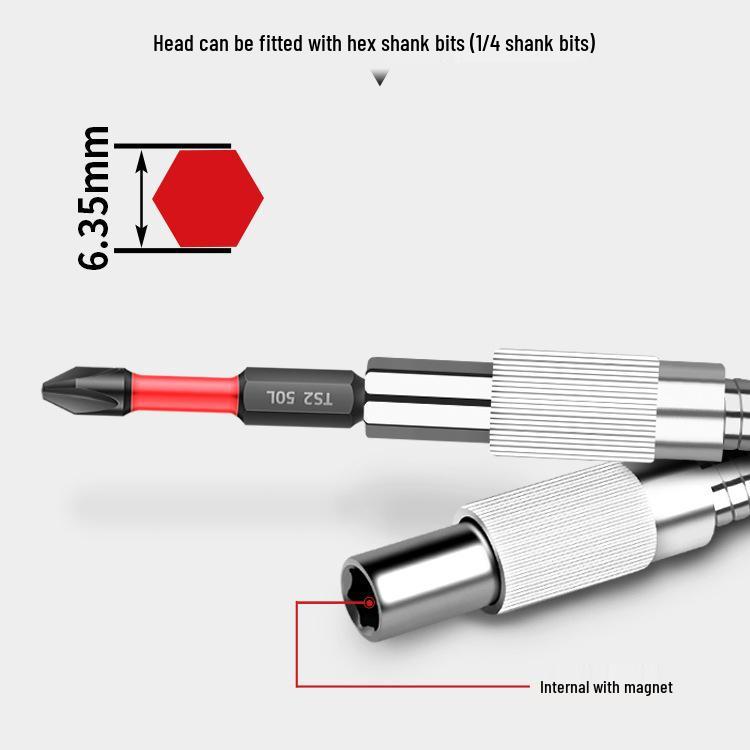 Universal Swivel Joint for Electric Drill and Screwdriver - Flexible Shaft Adapter with Conversion Head