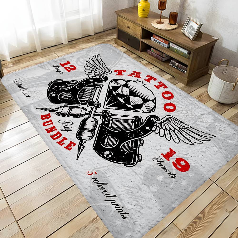 Tattoo Shop Floor Mat INS Style Soft Bedroom Floor House Laundry Room Mat Anti-skid Bedside Area Rugs