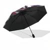 1pc Demon Slayer: Tanjiro Kamado Outdoor Umbrella - Automatic Opening/Closing, 3-Fold Design, Festival Gift for Fans, Travelers, Daily Use.C037