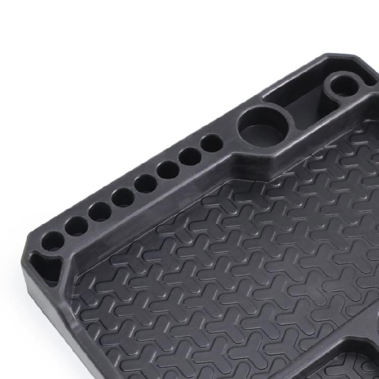 Nonslip Plastic Parts Tray for Accuracy Tasks Electronics Tray Feature Integrated Magnetic Plate and Dividers