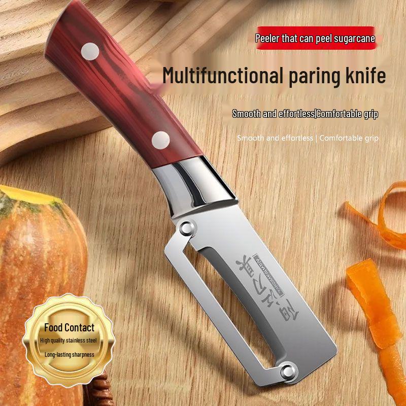 

Stainless Steel Peeler & Grater for Pumpkins, Lettuce, and Sugarcane - Ideal for Home and Commercial Kitchens. красный