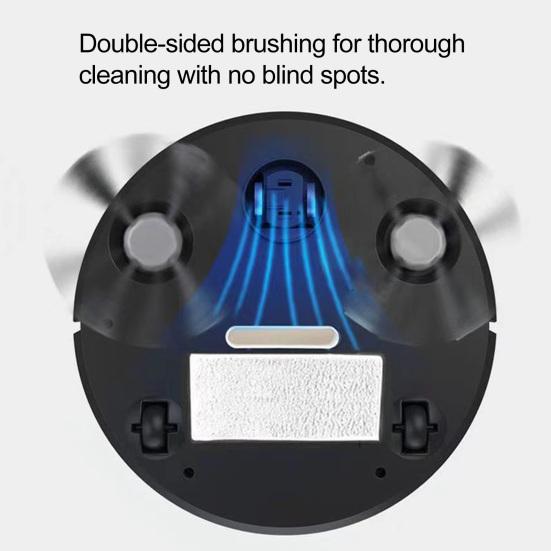 Sweeping Robot Slim Body Compact with Extended Brush Design Cleaner USB Charging 3-in-1 Sweeping Robot for Household
