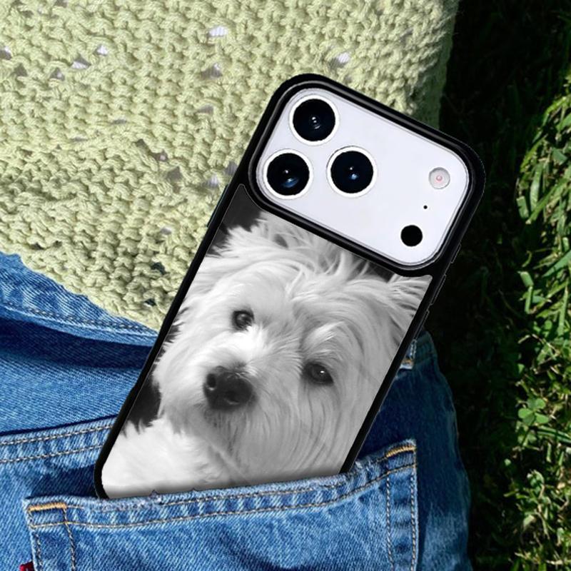 West Highland White Terrier Small White Dog Phone Case For iPhone 17 AIR 16 Pro Max 15 14 Pro 11 12 13 Shockproof Silicone Cover
