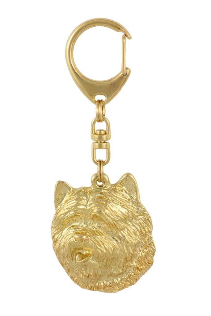 Cairn Terrier - Zlacená klíčenka s pejskem, ozdoba kabelky, luxusní doplněk značky Art-Dog