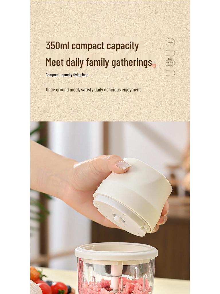 Rechargeable Electric Mini Garlic Press & Chopper