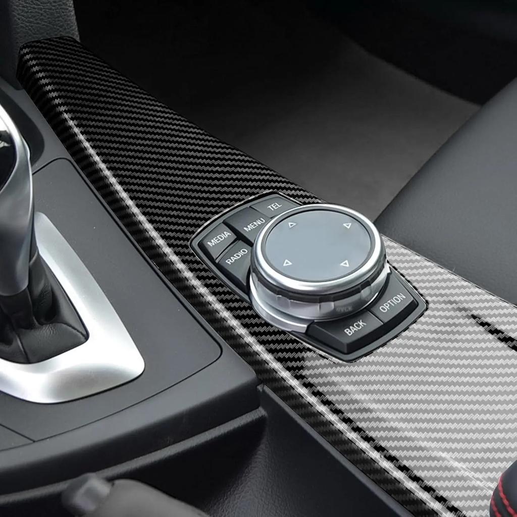 For BMW F30 F31 F32 F34 F36 3 Series 4 Series Carbon Fiber Style Multimedia Panel Trim Cover for Center Console 320i 328i 330i