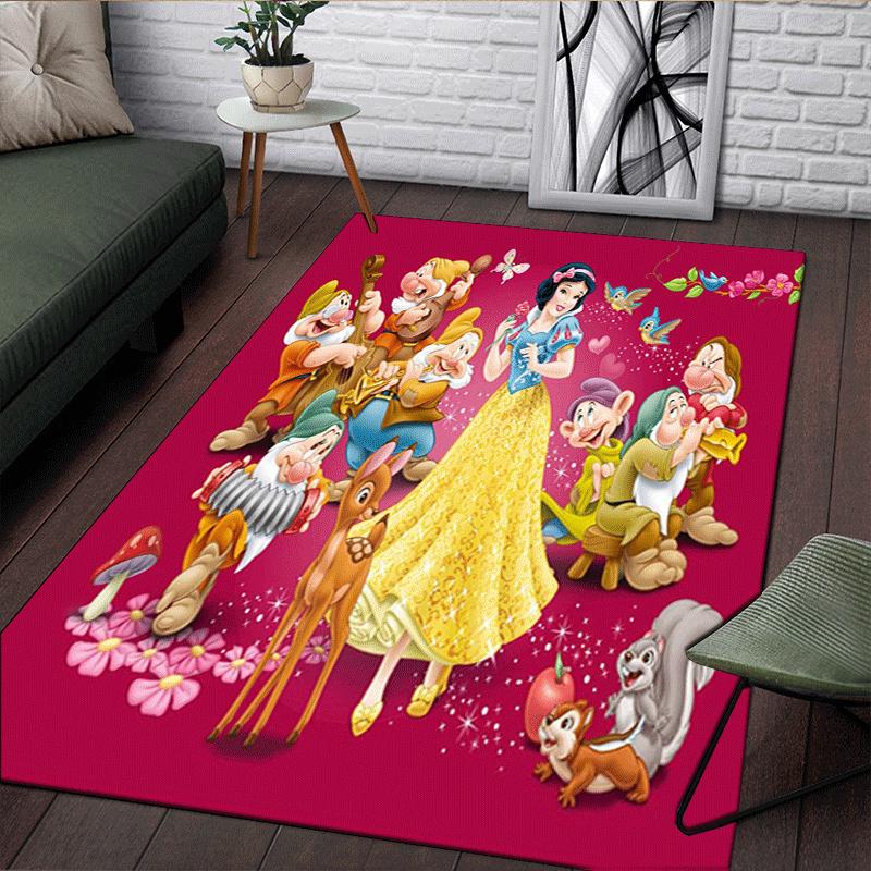 1pc Snow White Pattern Area Rug Soft Flannel Floor Mat for Living Room,Office,Bedroom and Carpet,Sofa Coffee Table Floor Mat