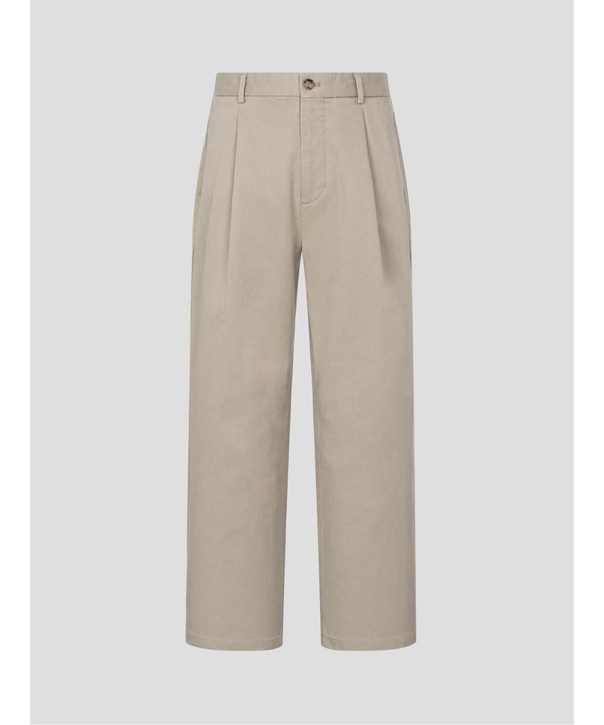 Binpolmen Heritage Club Tuck Wide Chino Pants Beige
