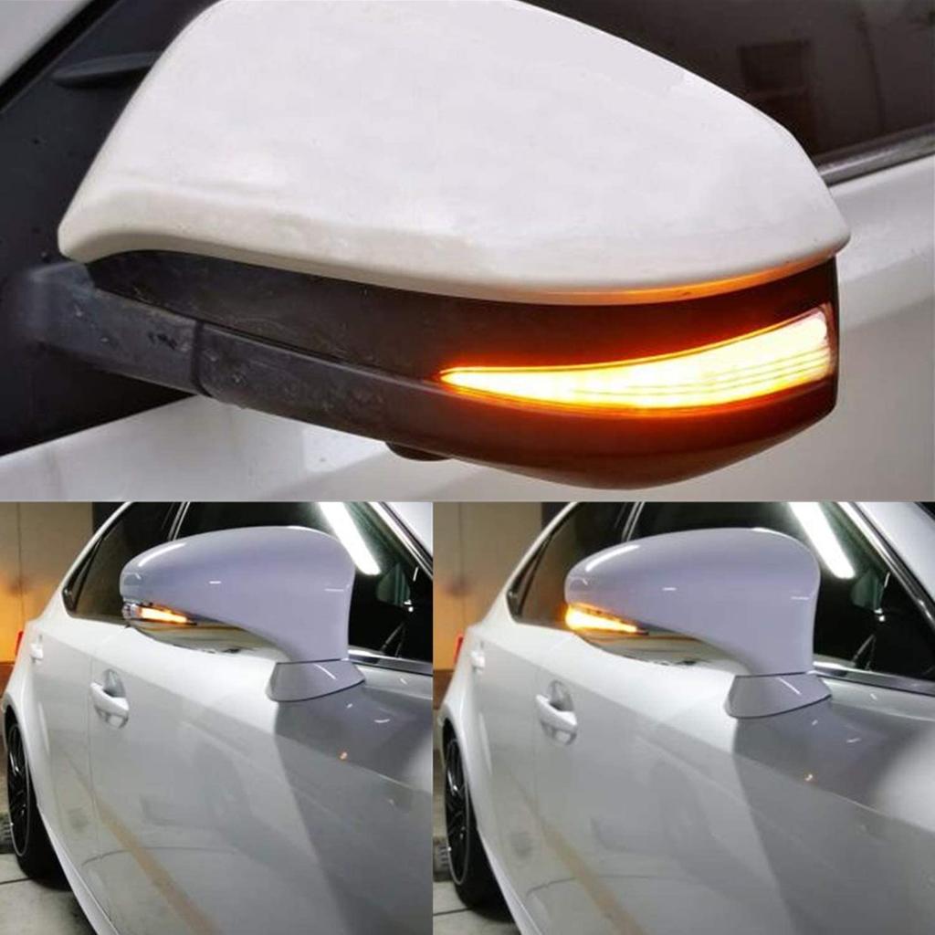 Kompatibel Lexus och RC LED Flödande Dörrspeglar med Sekventiell Blinkning Klar Ursprunglig Glödlampa Varning Set om 2 Japansk hotimp® IS, CT, GS, LS, Blinkers,