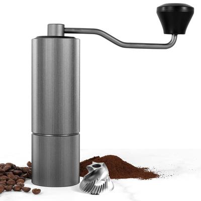 Mlýnek na kávu Sunnecko, ruční mletí, mlýnek na kávu, hmoždíř z nerezové oceli, 36 úrovní nastavitelné hrubosti mletí, kapacita 25 g, včetně kartáčku