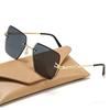 Rimless Square Sunglasses for Men Women Fashion Stylish Casual Elegan Gradient  Lenses Metal Summer Sun Glasses Unisex Eyewear