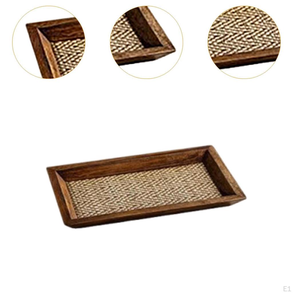 Tea Tray Gongfu Table Wooden Traditional Simple Rustic Storage Trays Desktop Organizer for