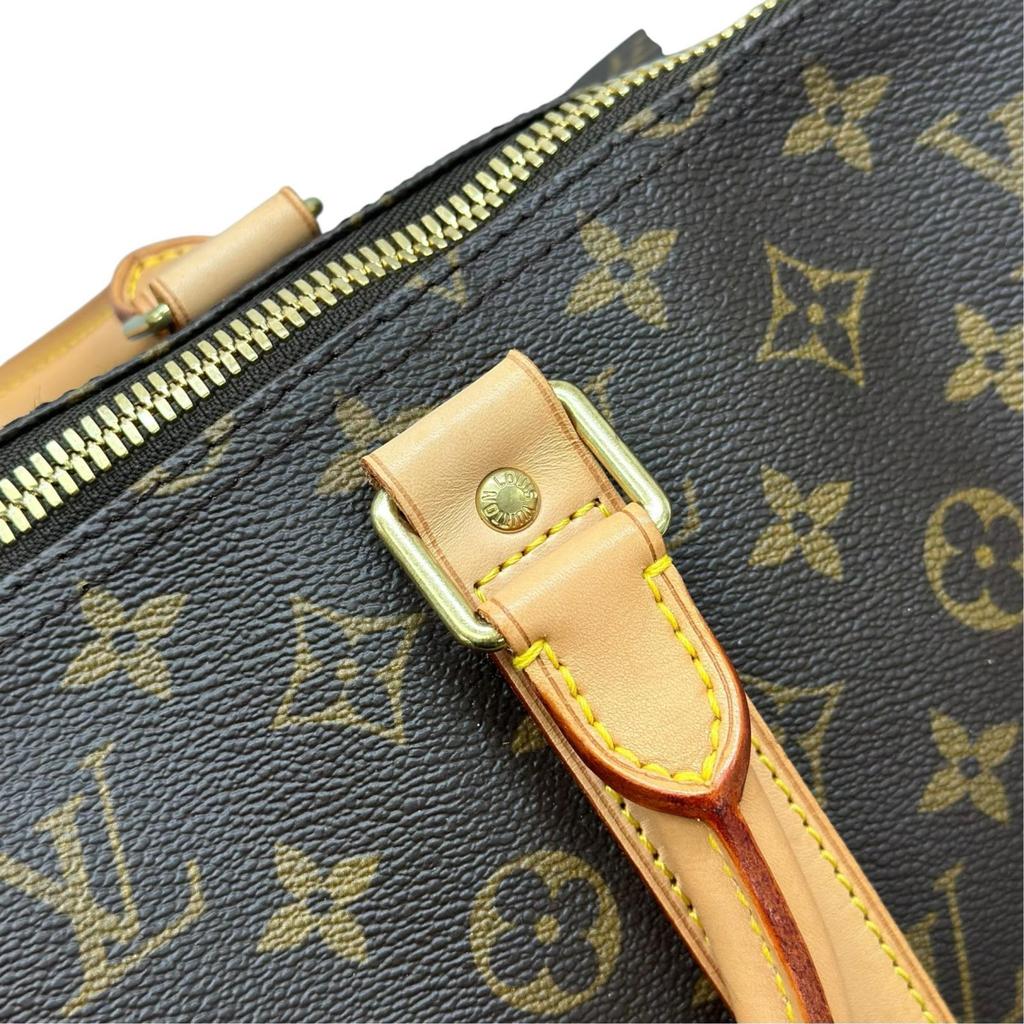 LOUIS VUITTON Monogram Keepal Band Lierre 55 Boston bag Brown Women used