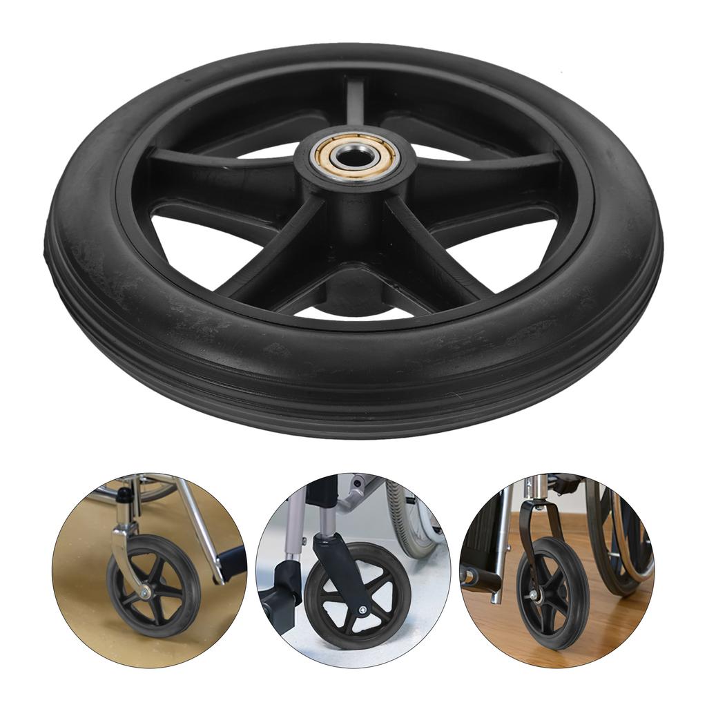 2 Pcs Wheelchair Front Wheels Attachment Plastic Replacement 6 Inch Elderly for