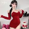 Domila New Year's Robe Sex Sexy Underwear Pure Desire Retro Velvet Sex Underwear Uniform Seduction Woman