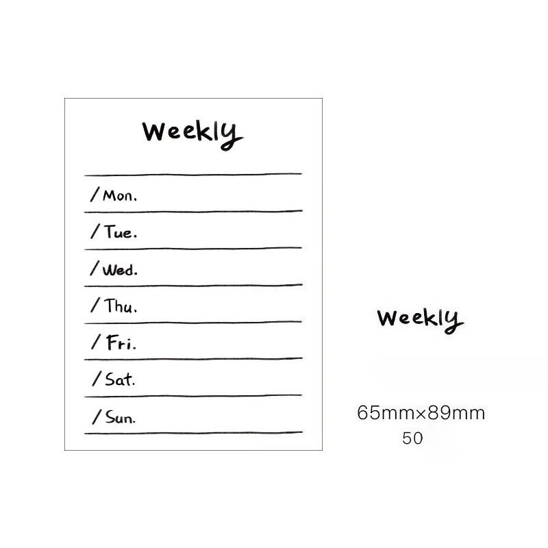 

50pcs JournammSimplicity Cute Styles Memo Pad Scrapbooking Decoration Office Supplies Creative Stationery Planner Sticky Notes