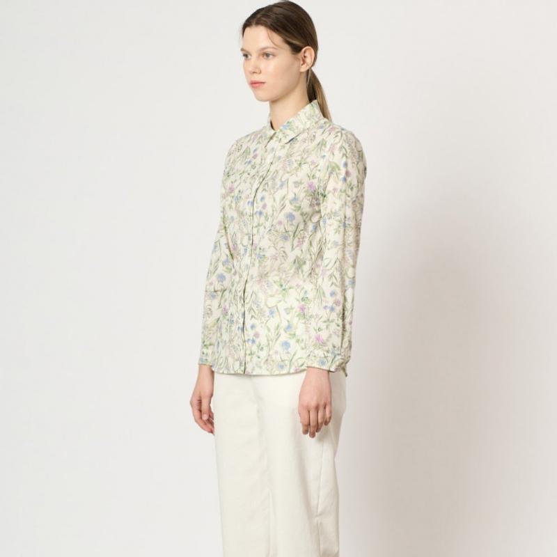 BCBG Cotton Print Shirt Blouse B4m5b453