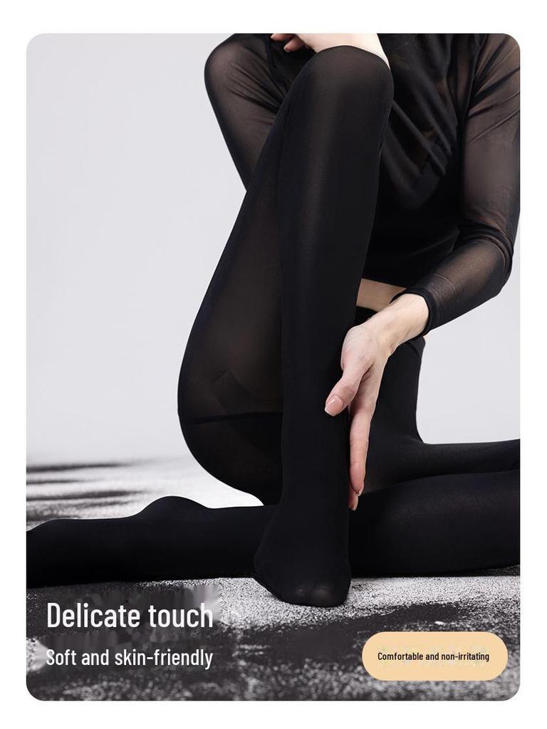 Damen Übergröße Satin Seidenstrümpfe - Rote Pfeffer Unterziehsocken mit Wassermelonen-Schritt, Laufmaschenfeste Strumpfhose