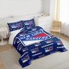 3 Piece Bedding Set New York Rangers NHL Logo Pattern Blue Red Print Duvet Cover for Men Fan Gift
