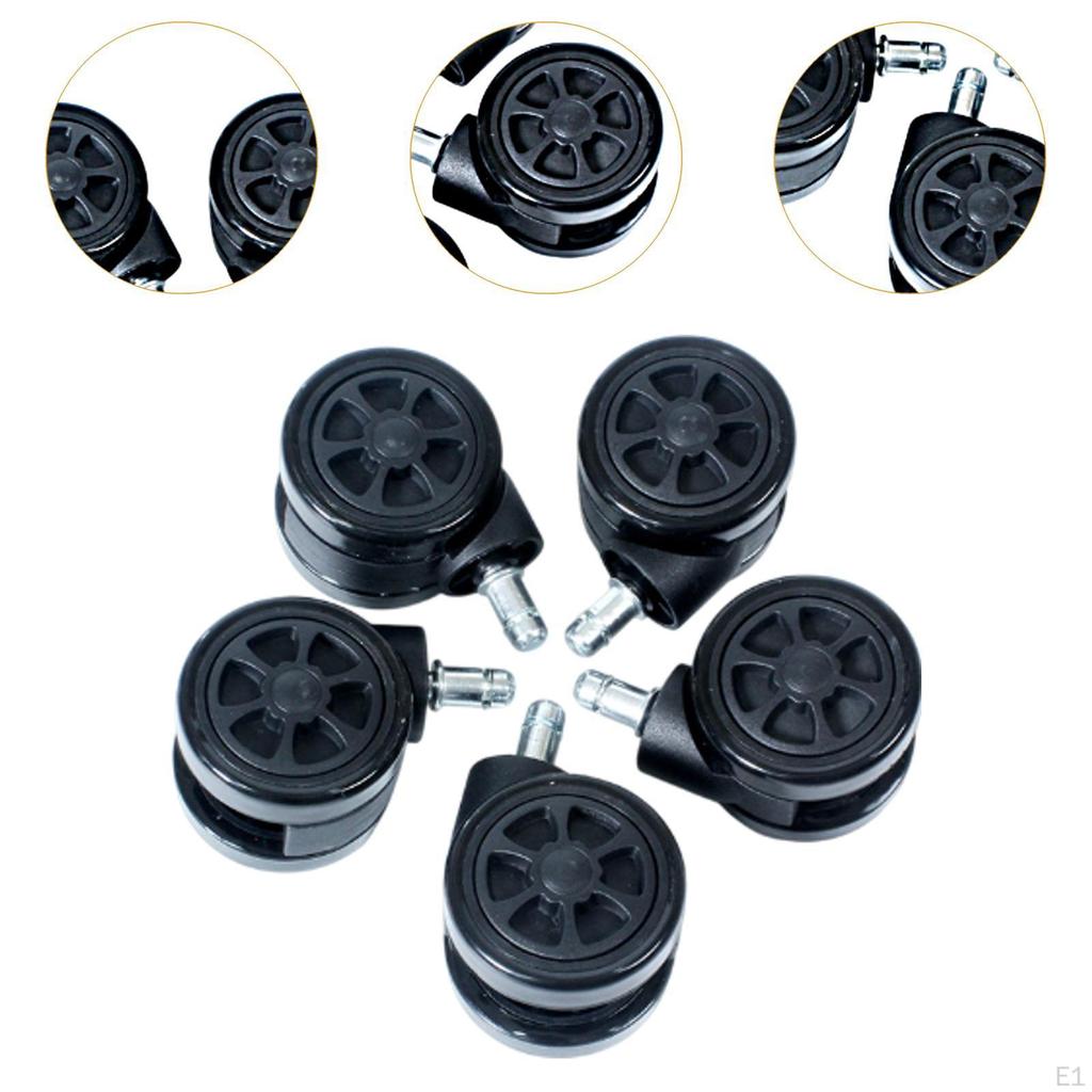 5 Pack Caster Wheels for Office Chairs And Desks