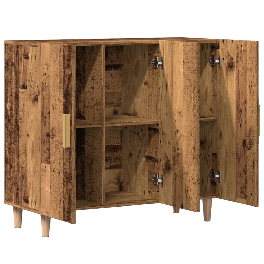 Vidaxl Cabinet, Old Wood, 90X34X80 Cm, Wood-Based Material