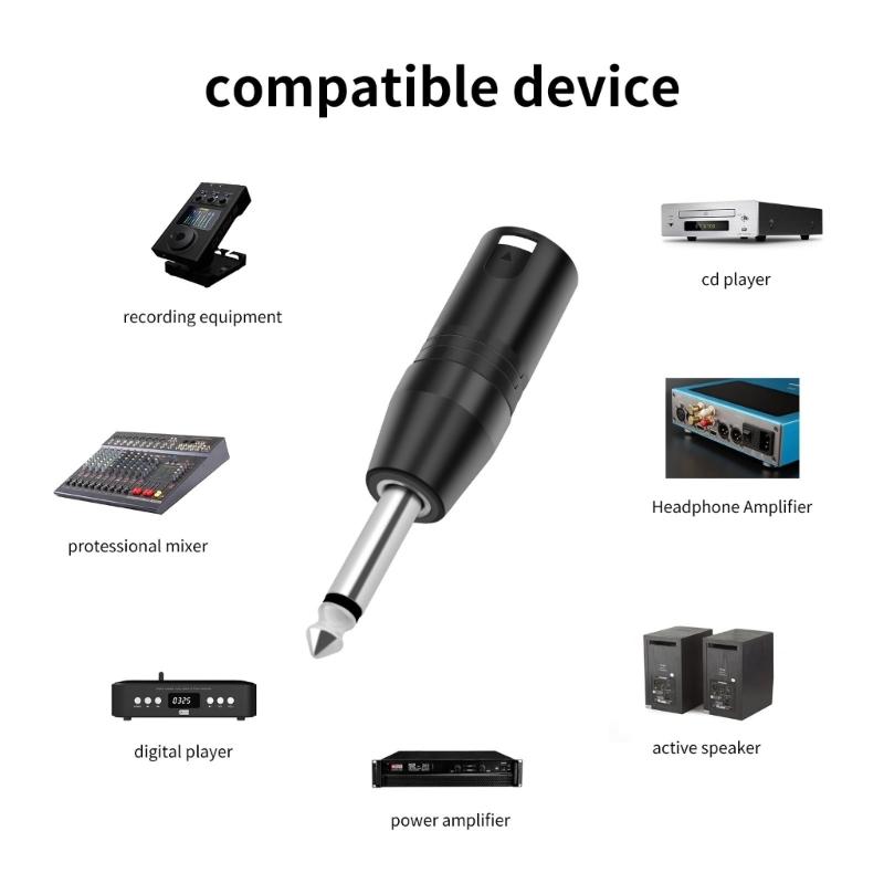 3Pin Female To 1/4 6.35mm Male Stereo Adapter Port 6.35mm To 3Pin Male 3Pin Guitar Converters for Camcorders Recorders