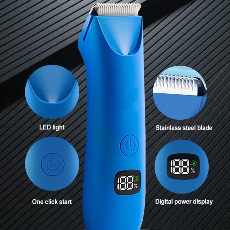 Ergonomic Body Groomer With 600mAh Digital Display Battery Hair Trimmer For Painless Hair Removal Electric Body Shaver