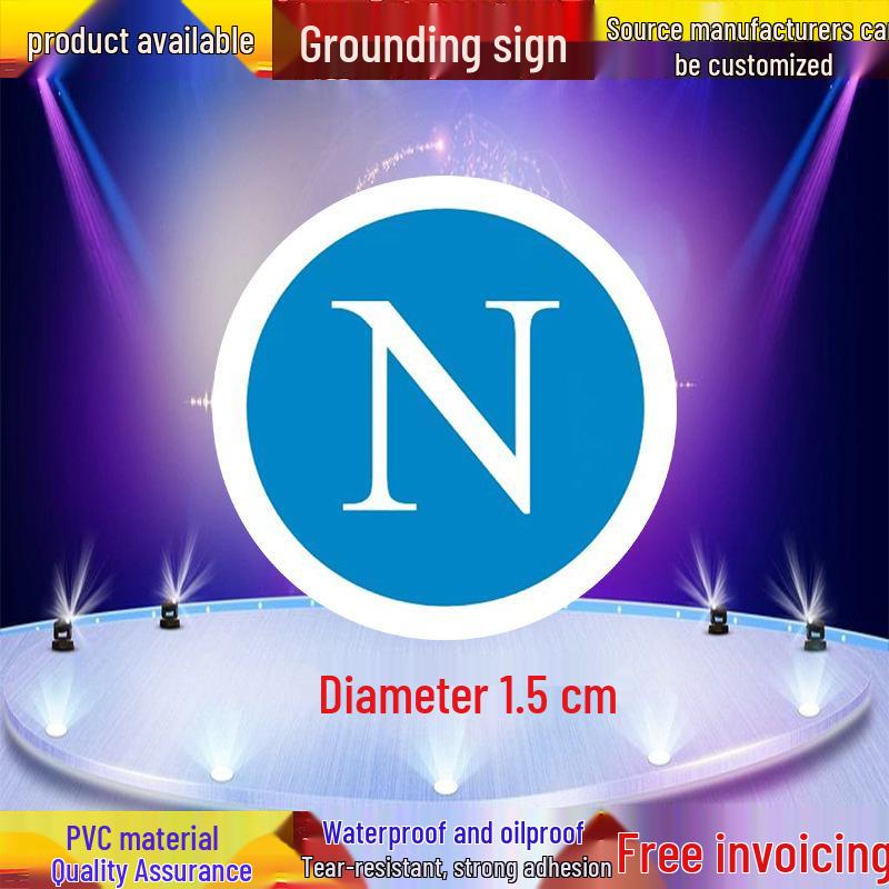 Equipment Grounding Label - Round PVC Warning Sign