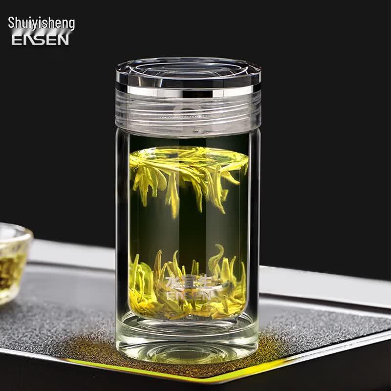 Shui Yi Sheng Titanium Lined Anti-Scald Insulated Glass Tea Bottle