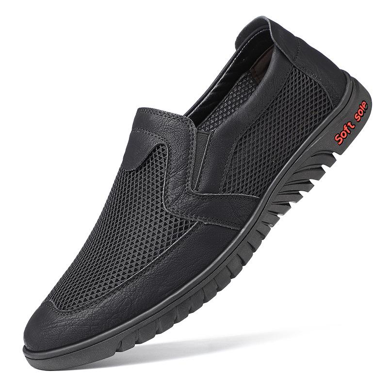 Men's shoes one-pedal lazy casual shoes breathable sandals mesh hollow hole shoes men's sports shoes