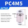 Yadake Quick Pneumatic Tube Straight Connector PC4-PC12-M5 Series