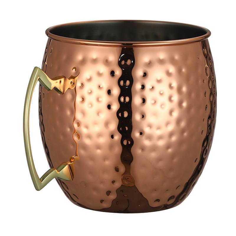 Obří tepaný hrnek na Moscow Mule, Mega hrnek, Hrnek jako ledová nádoba, 5 l