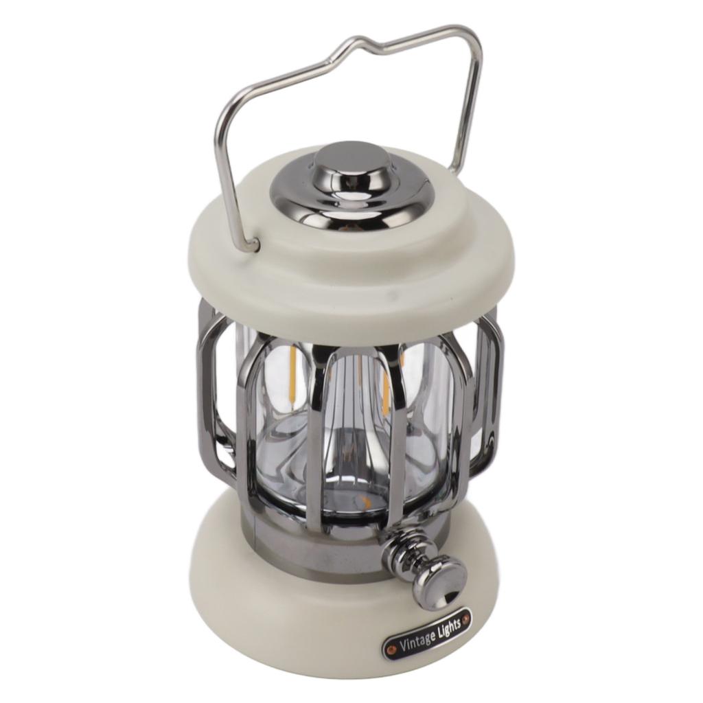 Retro Campinglicht Wiederaufladbar Warmes Licht Vintage Lampe Hängende Zeltlaterne Hof Terrasse Tragbar