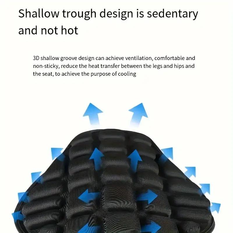 Motorcycle Seat Cushion Black Foam Soft Comfortable Breathable Seat Covers Mats Motorcycles Electric Bike Accessories