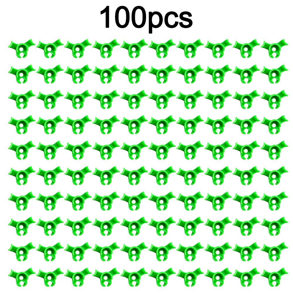 

100Pcs Plastic Plant Stem Bender Clips Low Stress Training Branch Support For Greenhouse Garden Vegetables Flowers Vine зелёный