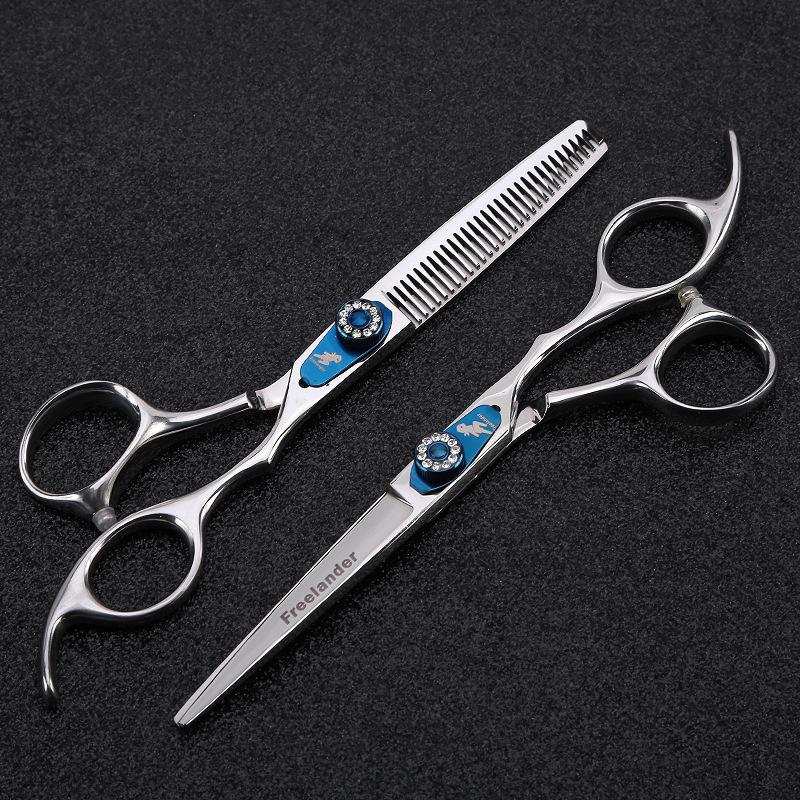 6.0 Inch Freelander, Gem Screw, Hair Scissors, Hair Scissors, Flat Scissors, Bangs Scissors, Tooth Scissors, Thin