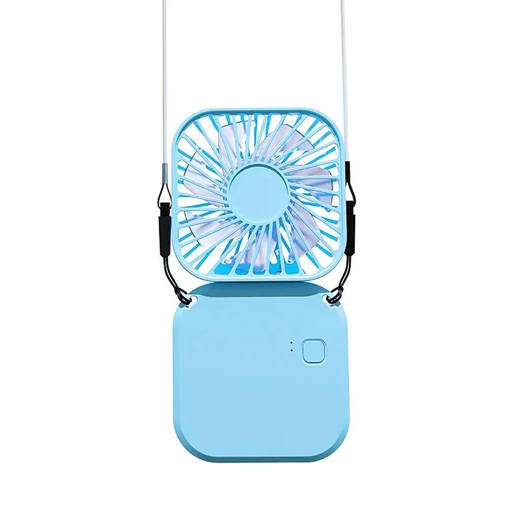Mini Hanging Neck Fans Portable Folding USB Fans Mute Power Bank Portable Handheld Desktop Multi Function