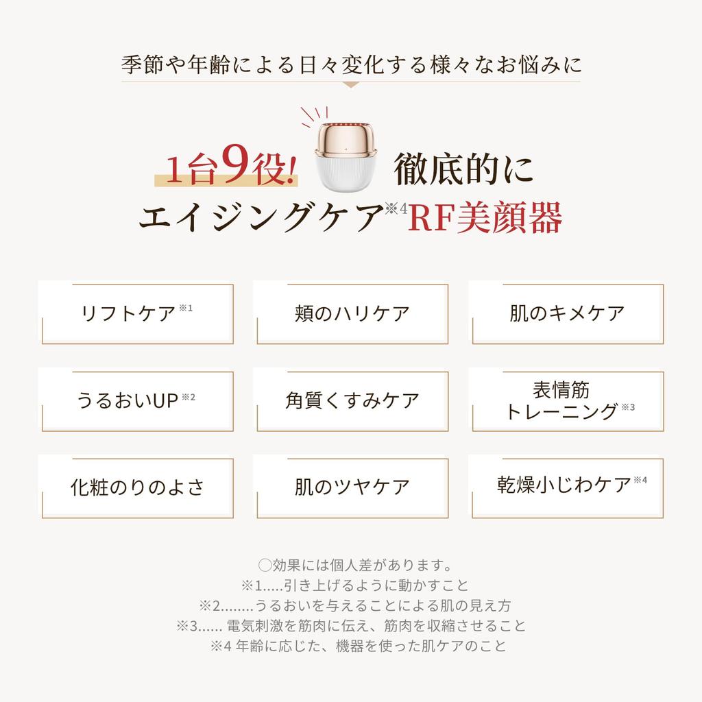 ANLAN Mini RF Facial Device 9-in-1 Anti-Aging EMS Lifting Firmness Texture Improvement Vibration Photo Light Gold Plated 1MHz IPX6 Waterproof Compact
