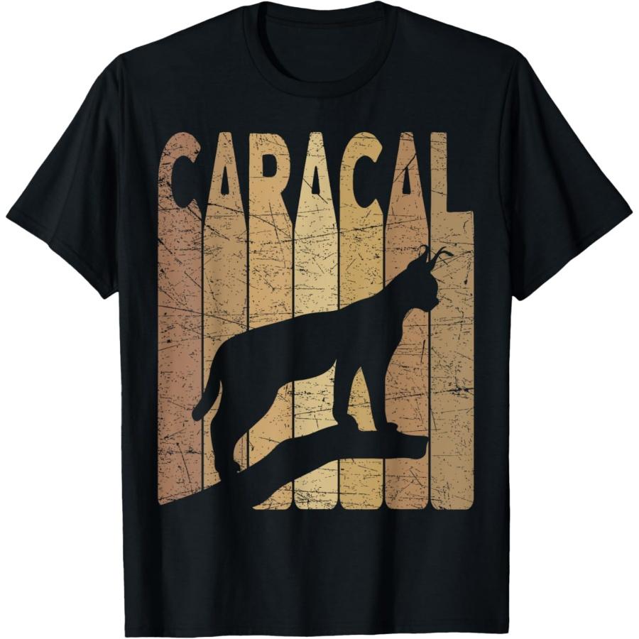 

Caracal Vintage Caracal Cat Retro Wild Cat Zoology T-Shirt(3) XXXXXL чорний