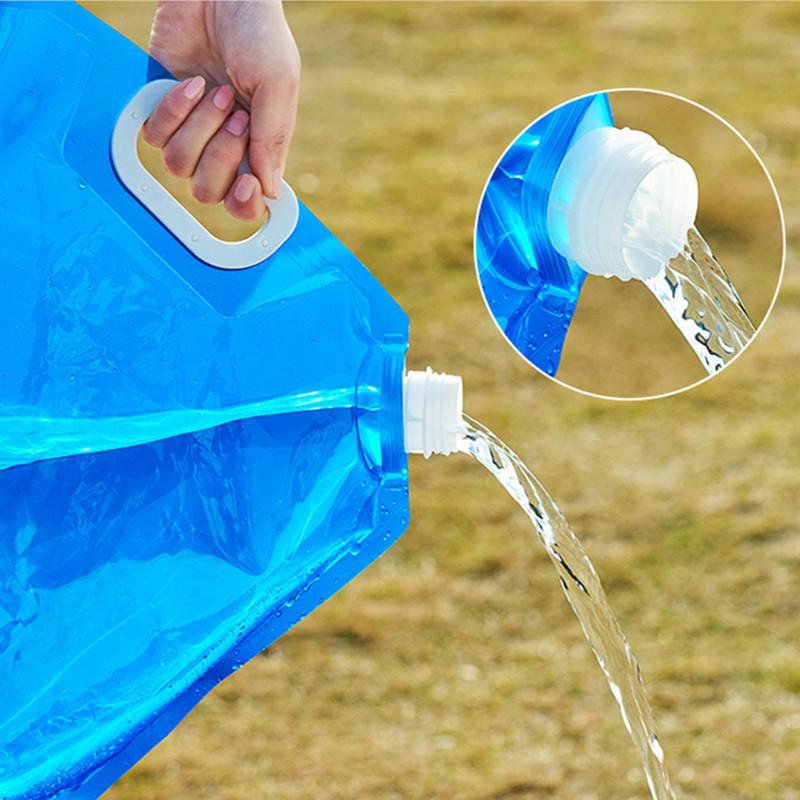 5/10L Camping-Wasserbehälter Leicht faltbarer Wassereimer Großer Wasserbehälter Outdoor-Aktivität Reise Faltbare Tasche Kann Campingzubehör
