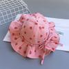 Schattige Zomerhoed voor Baby Meisjes Panama Katoen Fruitprint Kinder Bucket Hoeden Prinses Kinder Zon Hoed Strand Reizen 1-3J