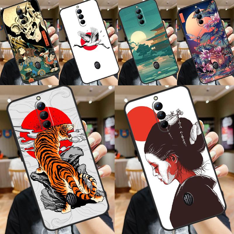 Japanese Style Art Japan Case For ZTE Nubia Red Magic 9 8 8S Pro Plus RedMagic 6 7 6S 7S Pro 5G 5S 6R Cover Shell