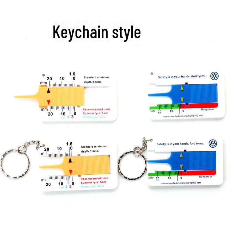 Měřidlo hloubky dezénu pneumatiky z plastu - posuvné měřítko 0-20 mm