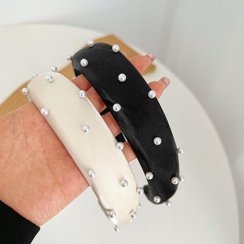 

Female Temperament Hair Band Fashion Sponge Fabric Pearl Headband Hair Accessories